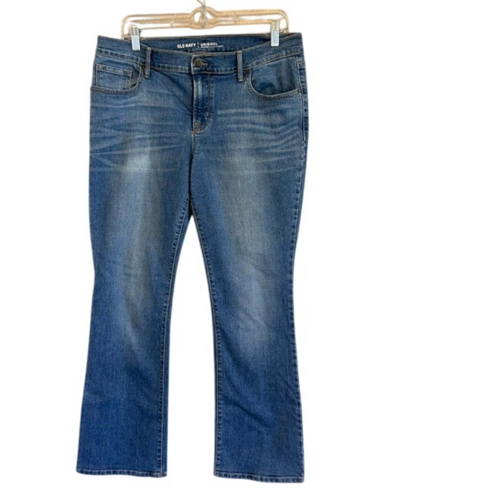 Old Navy Women's Diva Bootcut Denim Blue Stretch Jeans 12 Short